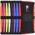 TPU and PC Material Hybrid Kickstand Protective Case with Tire Pattern for Oneplus 2-Red