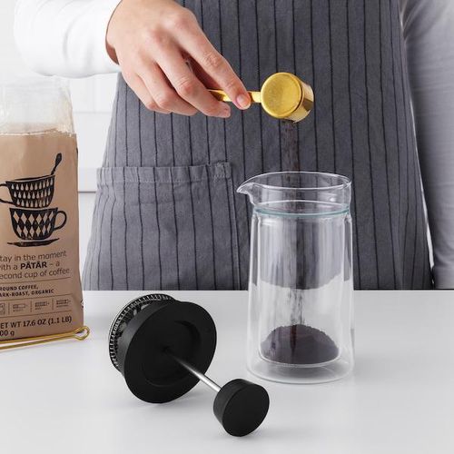 EGENTLIG Coffee/tea maker, double-walled/clear glass, 0.3 l - IKEA