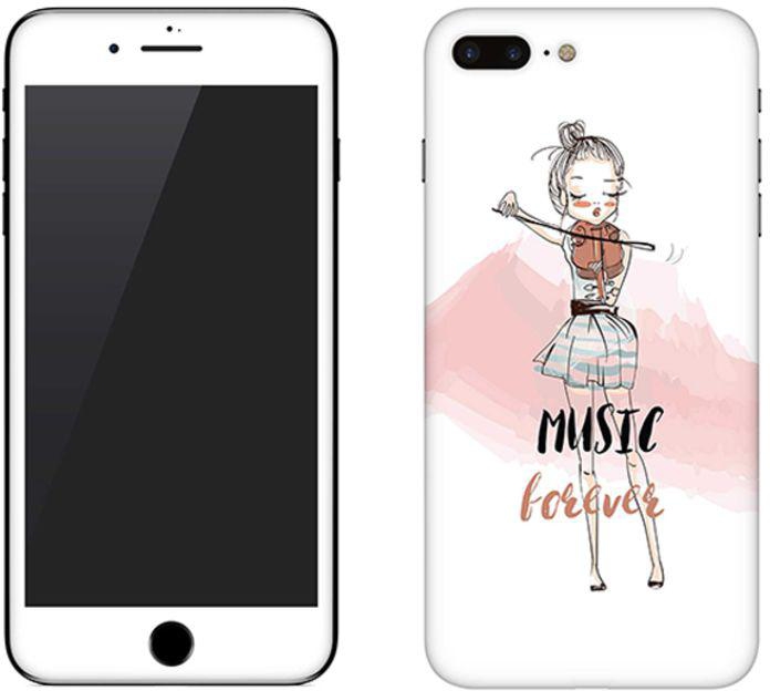 Vinyl Skin Decal For Apple iPhone 7 Plus Music Forever