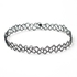 Neworldline 3 Pieces Choker Necklace Ring Bracelet Set Stretch Velvet Classic Gothic Tattoo Lace Choker -Black