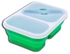 Silicone Lunch Box With Leak-proof Cover - Green