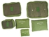 6-Piece Square Travel Storage Bag Set Green
