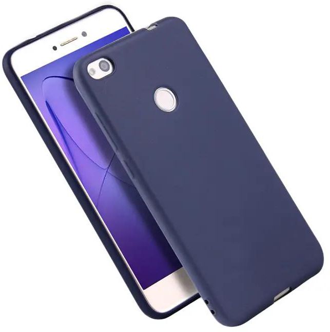Huawei P8 Lite Back Cover - Silicone Rubber Finish Blue