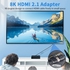 2 Pack HDMI Adapter, HDMI Male to Female Adapter, 90 Degree Left and Right Angle HDMI Adapter Extender Connector,Support 8K@60Hz, 4K@120Hz, Suitable for HDTV Switch Laptop