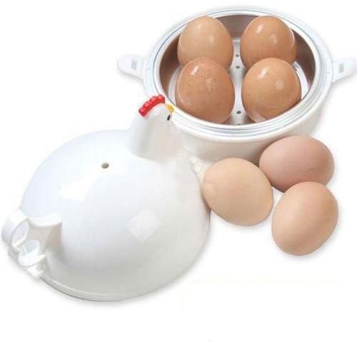Chicken Shaped Plastic Microwave Egg Boiler for 4 Eggs
