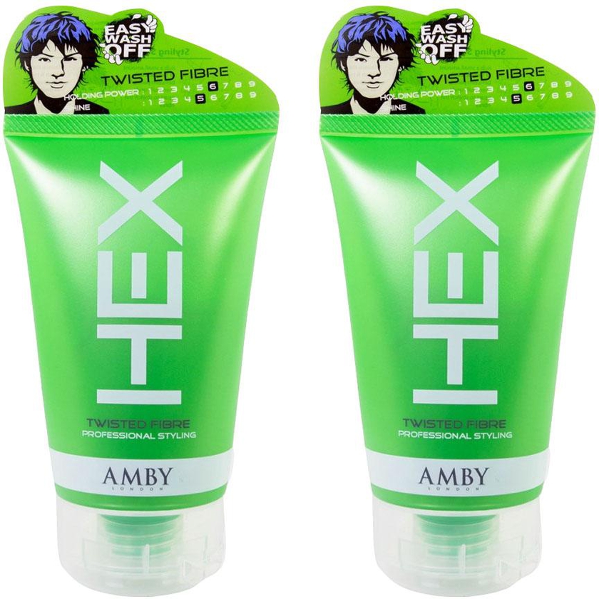Amby Hex Hair Wax for Men Twisted Fibre [Free Matt Scraper] (Green)