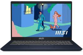 MSI Modern 15 - B12M Laptop 12th Gen Intel Core i3-1215U 8GB 256GB SSD 15.6 Full HD Intel Graphics Operating system Win11-Black English Arabic Keyboard