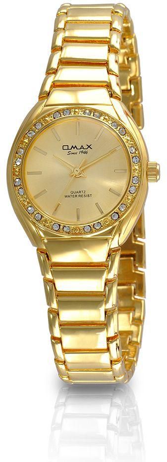 Omax Watch for Women , Analog , Metal Band , Gold , OMJHE398G021