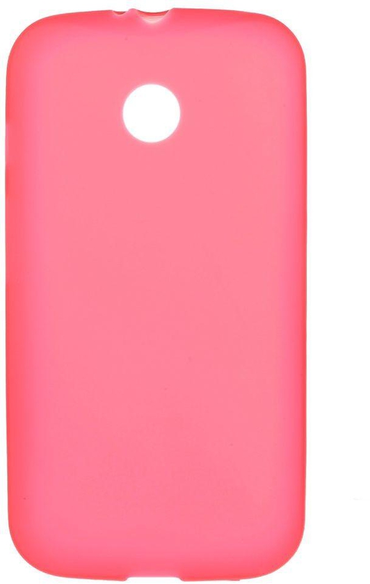 حافظة سيليكون بتصميم مطفي اللون لهواتف من اوزون لهواتف موتورولا موتو E - احمر