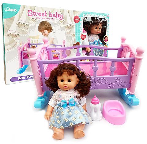 Pretty Baby Dolls Rocking Bed with Box Toys for Girls