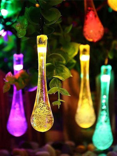 1.5M 10LED Atmosphere Decorative Lamp String Lights Water Droplet Modeling Power Supply By Battery Box