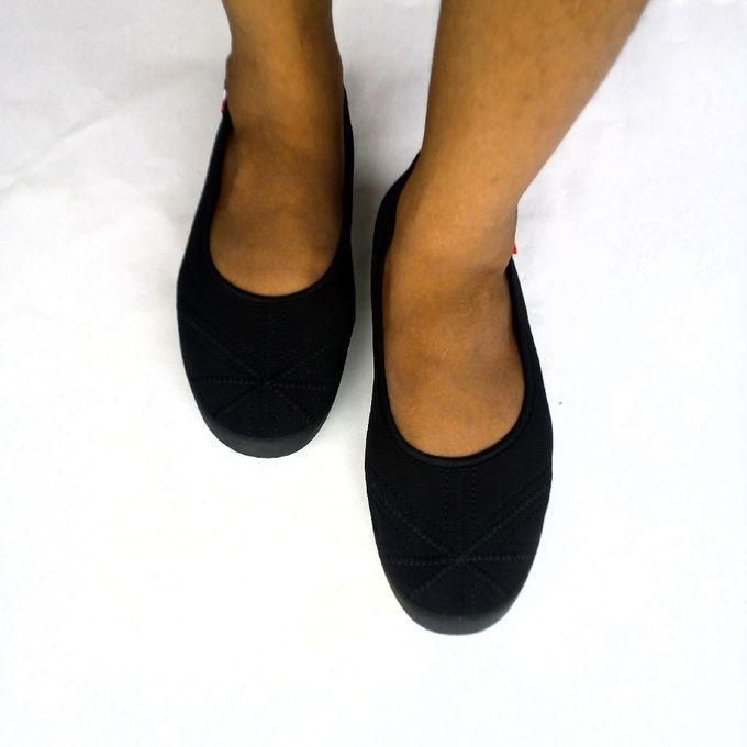 Women Flat Office Shoe Ladies-black