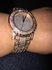 Fashion Rose Gold Watch Iced Men Women Wrist Rhinestones Bracelet