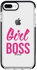 Protective Case Cover For Apple iPhone 8 Plus Girl Boss (Grey)