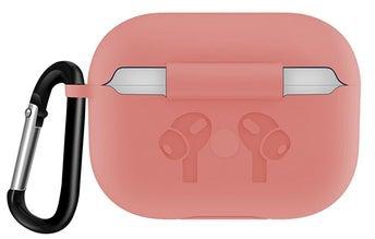 Silicone Charging Protective Case Cover For Apple AirPods Pink/Black