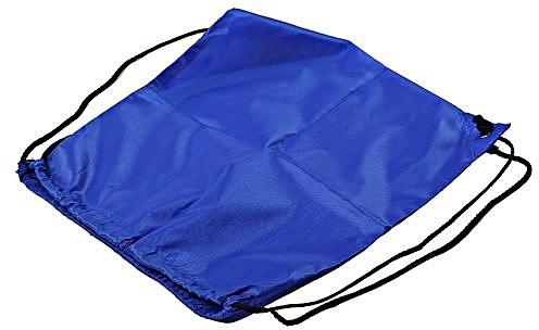 Generic Light Draw Cord Backpack Shoulder Bag - Blue