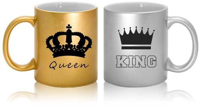 Queen And King Ceramic Coffee Gift Mug – 2 Pcs