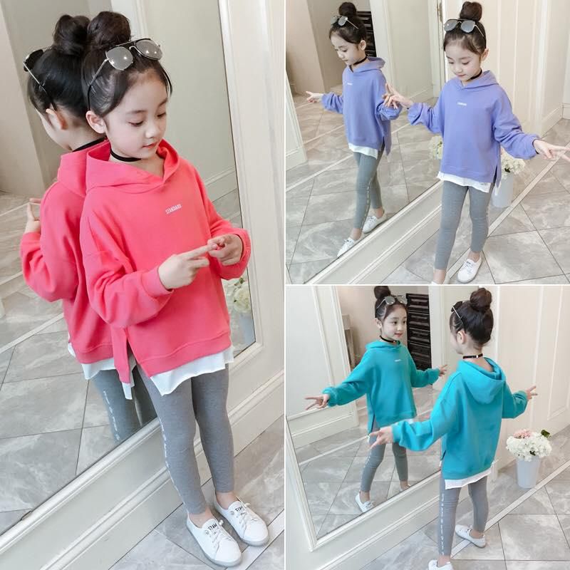 Koolkidzstore Girls Suit Solid Colour Long Sleeve Top With Legging - 6 Sizes (3 Colors)