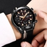 LIGE Mens Watches Fashion Sports Analog Quartz Watch Brown Leather Men Classic Waterproof Date Black Watch.