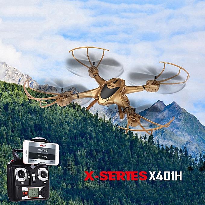 Generic MJX X401H WiFi FPV Air Pressure Altitude Hold 2.4GHz / APP Control 0.3MP CAM 4 Channel 6 Axis Gyro Quadcopter 3D Rollover - Platinum