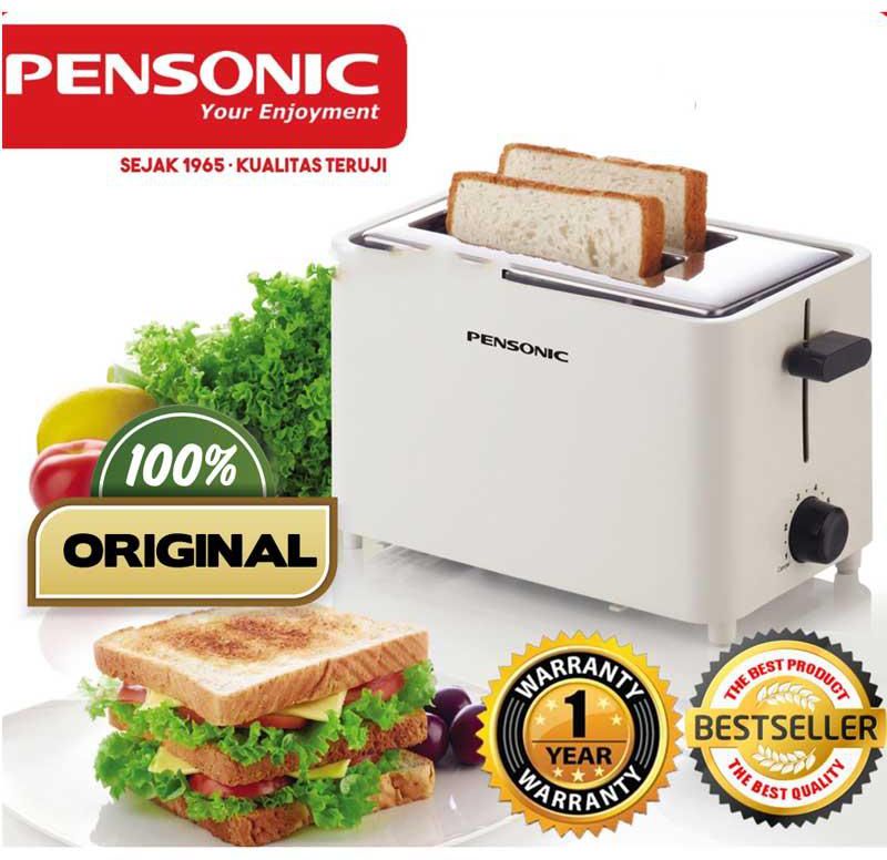Pensonic PT-929 Pop-up Toaster 2 Slice with Browning Control Knob 750W