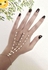 O Accessories Bracelet - Finger- White Pearl /silver Chain
