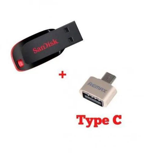 Sandisk USB Flash Disk Drive 32GB + Free Type C OTG
