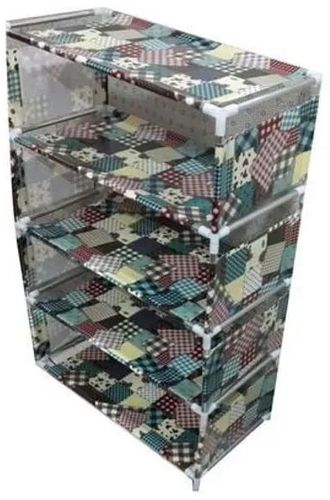 5 Tiers jungle green Shoe Rack With Dustproof Cover Closet Shoe Storage Cabinet Organizer
