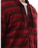 Kady Cotton Two-Tone Striped Zip-up Hooded Unisex Jacket - Red and Black, XXL