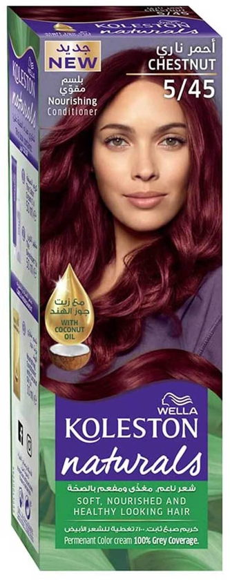 Wella koleston Naturals permanent hair colorsemi-kitred Devotion 5/45