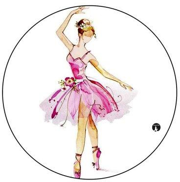 Ballet Dancer Printed Fridge Magnet White/Pink/Beige 5.5cm