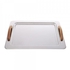 Get Ale× Metal Serving Tray, 42×32 cm - Silver with best offers | Raneen.com