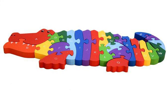 iLearn The Crocodile Alphabet/Numbers Puzzle - 2 in 1