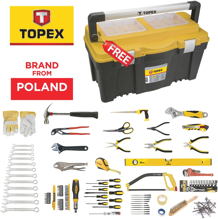 Topex Ultimate Tool Box with Tools