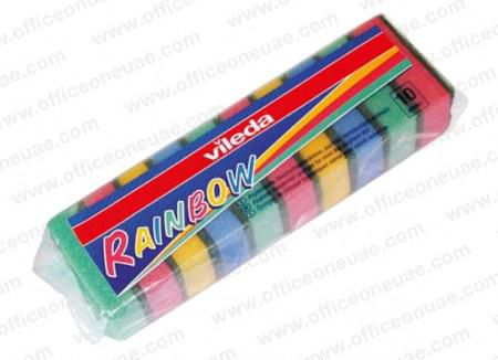 Rainbow Color Household Sponges, 10/pack