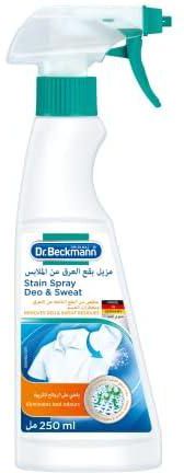 Dr. Beckmann Original Deo & Sweat Stain Remover Spray | Works for Color and Whites | Removes Tough DEO and Presipitation Residue Stains - 250 ml