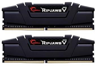 G.SKILL Ripjaws V Series (Intel XMP) DDR4 RAM 32GB (2x16GB) 3600MT/s CL18-22-22-42 1.35V Desktop Computer Memory UDIMM - Black (F4-3600C18D-32GVK)