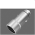 LDNIO C302 DUAL PORT USB CAR CHARGER 5A 3.6A SMART & QUICK + Lightning USB CABLE silver