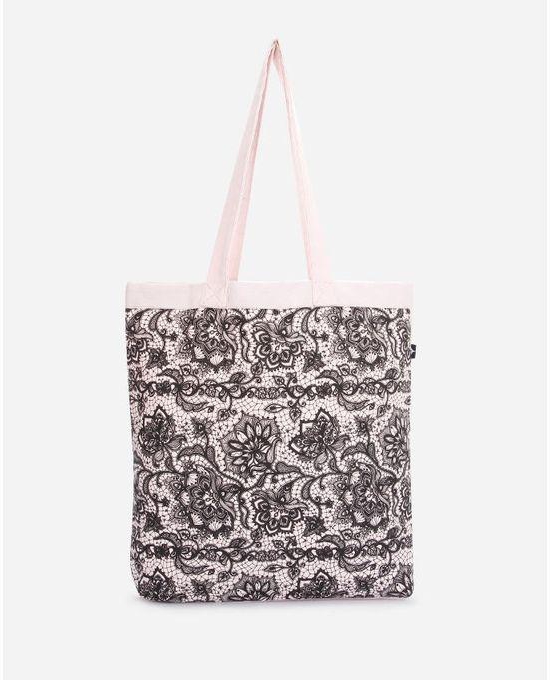 Ultimate Fashion Wear Lace Pattern Shopper Bag - Pink