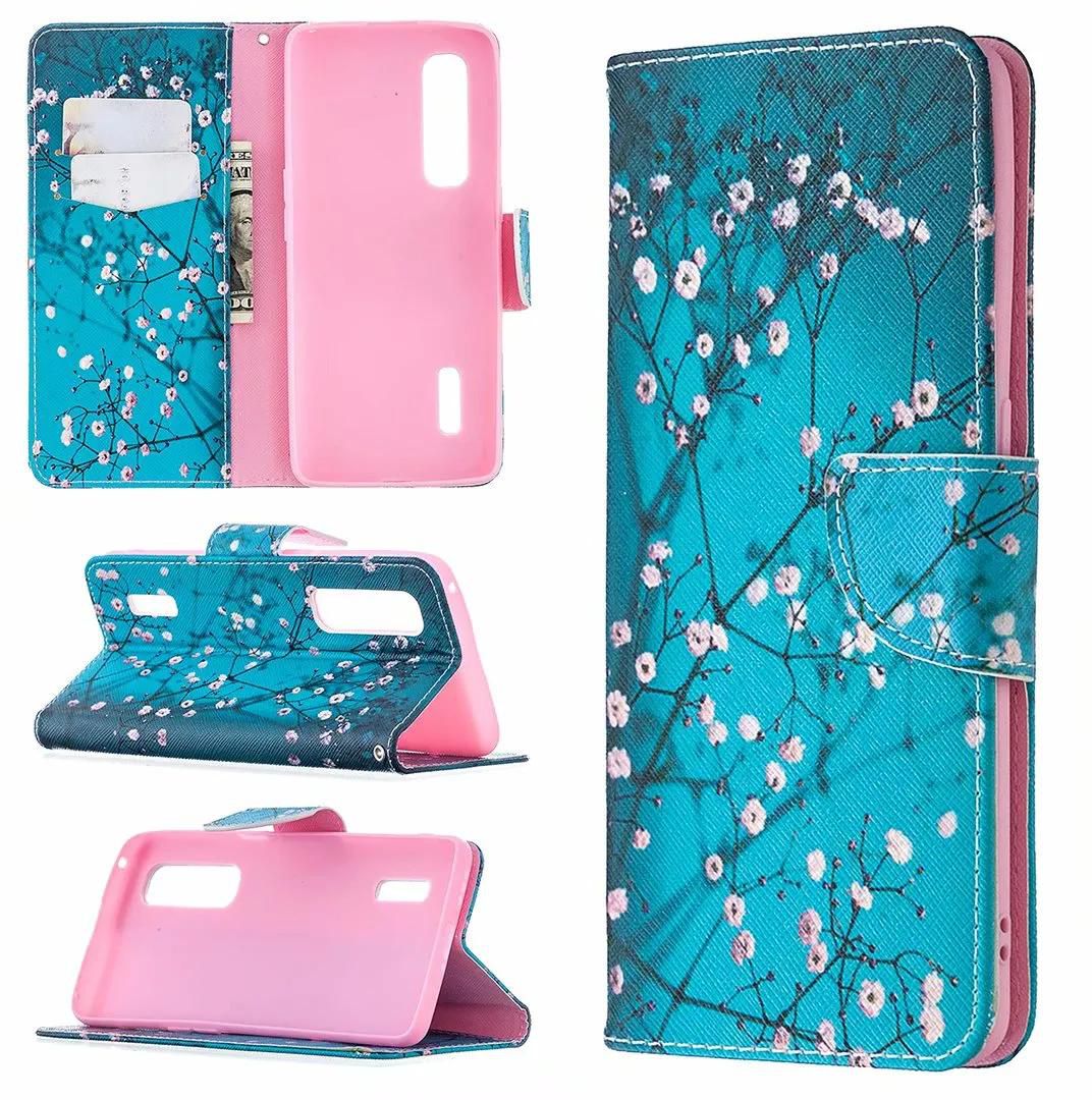 Oppo Find X2 Pro Case, Colorful Flip PU Leather Wallet Magnetic Phone Bag Cover - Plum Flower