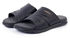 LARRIE Men Comfortable Wide Strap Sandals - Size 39 (Black)
