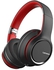 سماعة أذن ستيريو فوق الأذن لاسلكية بلوتوث 5.0 قابلة للطي وعازلة للضوضاء مع كابل AUX 3.5 مم للهواتف المحمولة والأجهزة اللوحية واللاب توب والكمبيوتر HD200 (أسود)