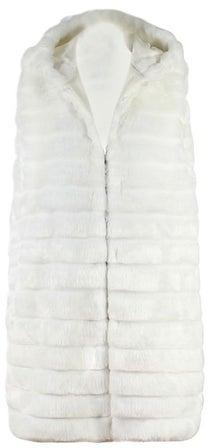Solid Fluffy Jacket White