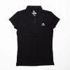DR3 CW14-2 Polo Cotton Shirt S Black for Women