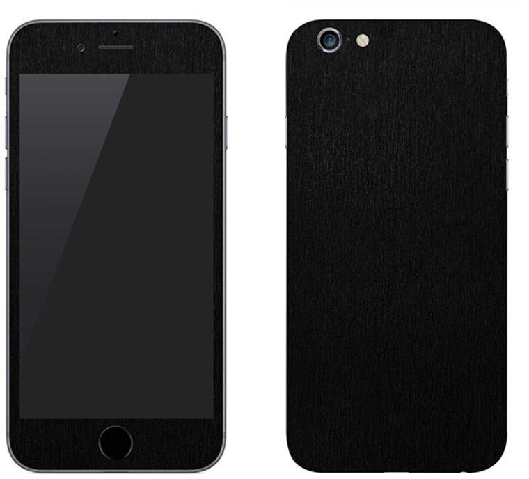 Vinyl Skin Decal For Apple iPhone 6 Plus Brushed Black Metallic