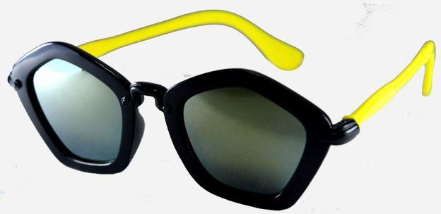 XP Jewelry Kids Hexagon Sunglasses - Black & Yellow