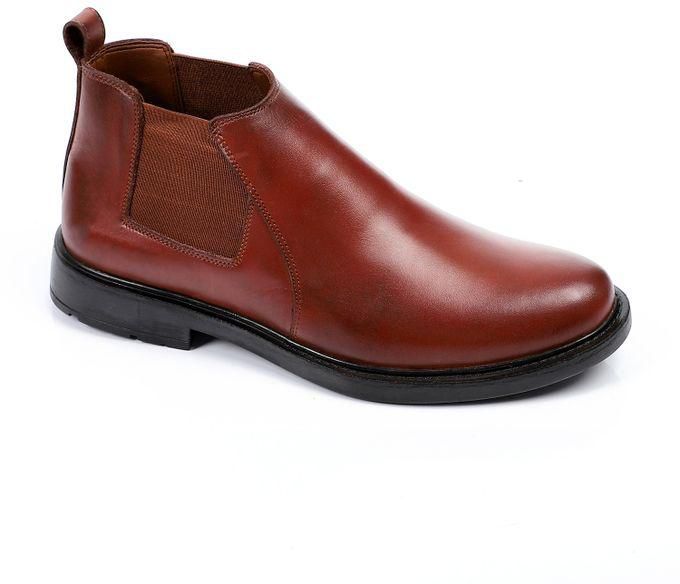 Damson Half Boot For Men, Genuine Leather