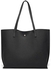 Women's Soft Faux Leather Totes Shoulder Bag Big Capacity Tassel Handbag Black