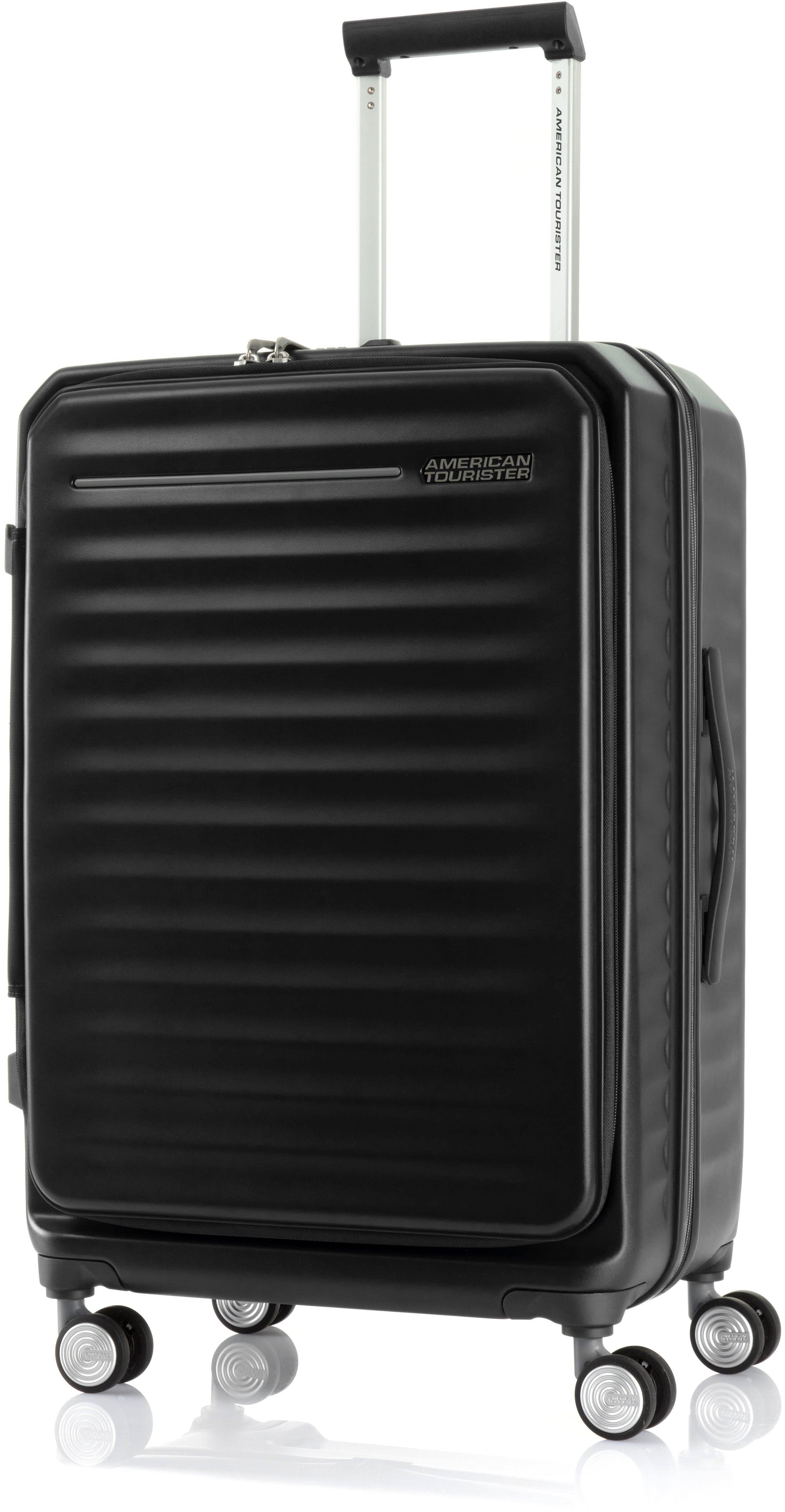 American Tourister Frontec Spinner 54/19, Hard PC Luggage Trolley Case, Black
