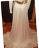 WEDDING TALL EVENING DRESS. HIGH QUALITY. OFF WHITE COLOR IMPORTED MADÈ FROM CHIFFON.